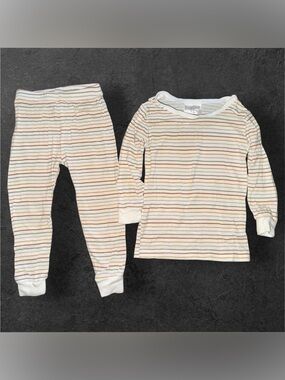 Très Beau et Belle Bamboo Striped Pajama Set 12M | Soft Matching Set 🤍